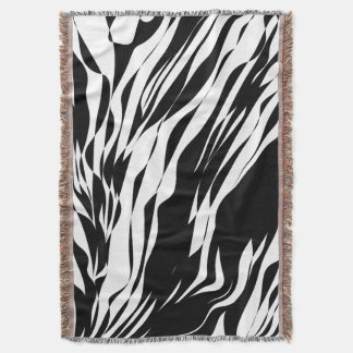 Minimalist Liquid Zebra  Throw Blanket