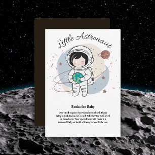 Minimalist Little Astronaut Baby Shower Enclosure Card