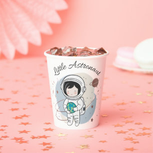 Minimalist Little Astronaut Baby Shower  Paper Cups