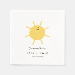 Minimalist Little Ray of Sunshine Baby Shower Napkin