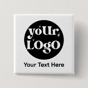 Minimalist Logo and Text Business 15 Cm Square Badge