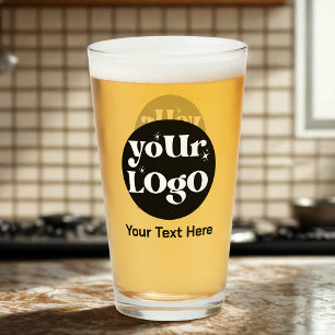 Minimalist Logo and Text Business Glass