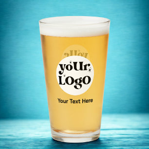 Minimalist Logo and Text Business Glass