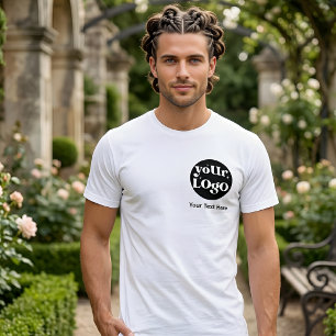 Minimalist Logo and Text Business T-Shirt