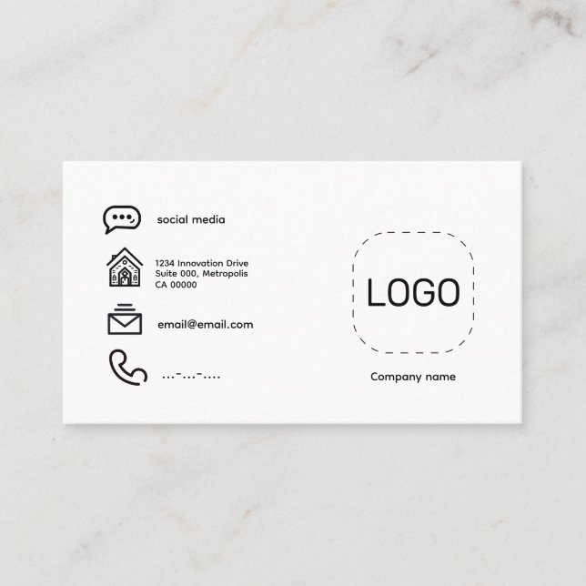 Minimalist Logo Business Card (Front)
