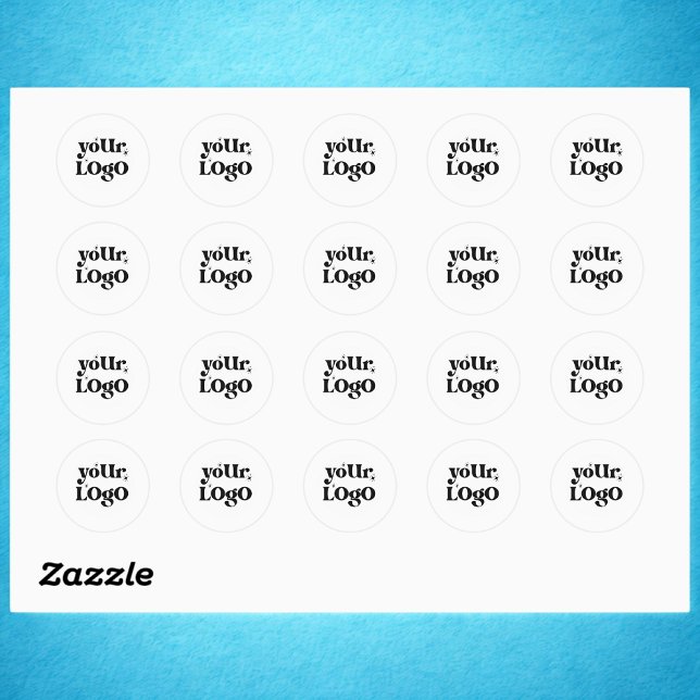 Minimalist Logo Business Classic Round Sticker (Creator Uploaded)