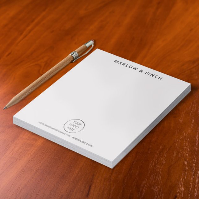 Minimalist Logo, Business Name, and Contact Info Notepad (Creator Uploaded)