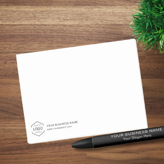 Minimalist Logo Business White Post-it Notes