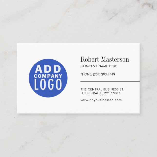  Minimalist Logo Corporate Modern Business Card (Front)