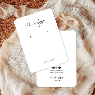 Minimalist Logo Earring Display Card