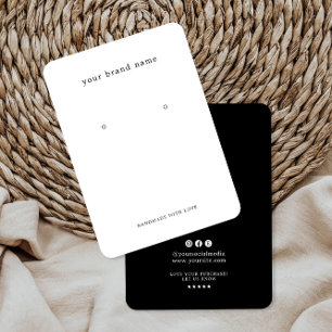 Minimalist Logo Earring Display Card