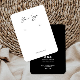 Minimalist Logo Earring Display Card