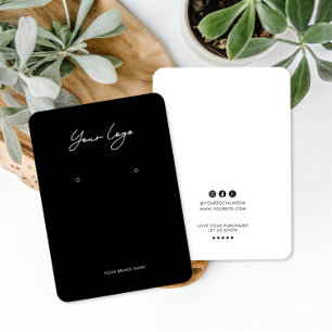 Minimalist Logo Earring Display Card