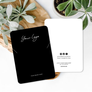 Minimalist Logo Necklace Display Card