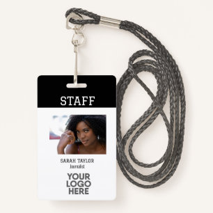 Minimalist Logo Photo ID Card Company Employee ID Badge