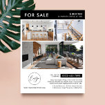 Minimalist Logo Photos Marketing Property For Sale Flyer<br><div class="desc">Minimalist Real Estate Property For Sale marketing flyer with space for your logo and 3 photos. This fully customisable black and white property marketing leaflet features a simple design with space for your custom text and property details. An easy way to advertise your property listings to prospect buyers!</div>