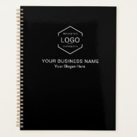 Minimalist Logo QR Code Business Black White Text