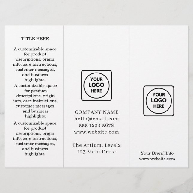 Minimalist Logo | Simple Custom Business Branding (Front)