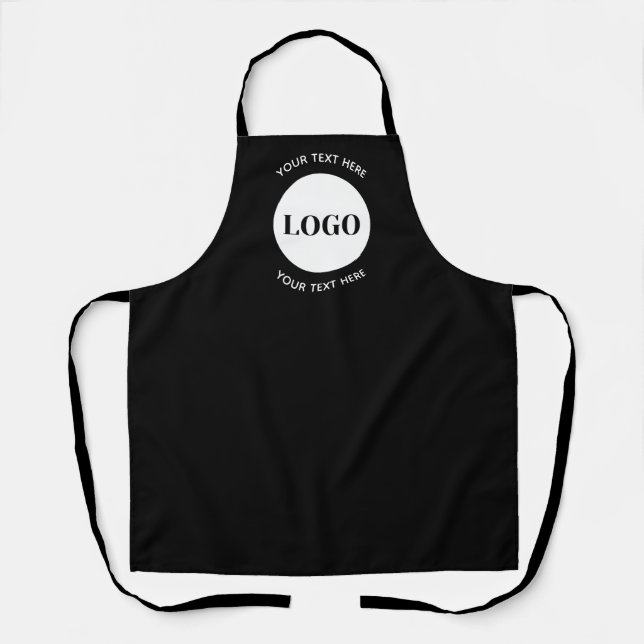 Minimalist Logo With Text Business  Apron (Front)