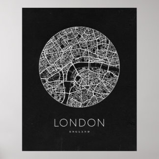 Minimalist London City Map Poster