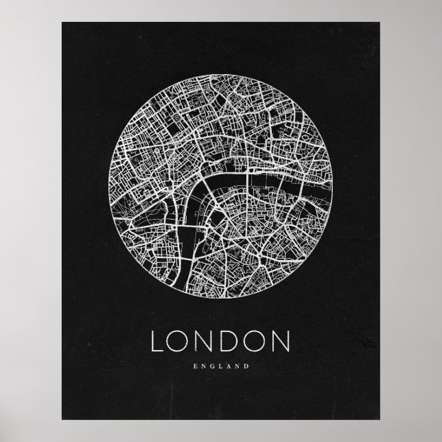 Minimalist London City Map Poster (Front)