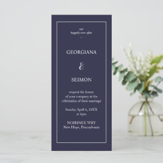 Minimalist Long Wedding Invitation