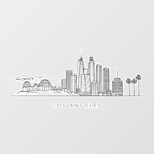 Minimalist Los Angeles Skyline Illustration