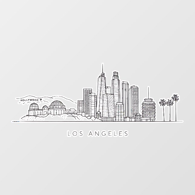Minimalist Los Angeles Skyline Illustration (Sheet)