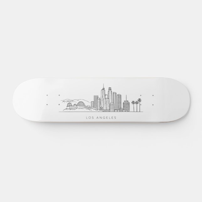Minimalist Los Angeles Skyline Illustration Skateboard (Horz)