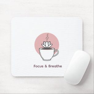 Minimalist Lotus Art Mouse Pad