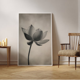 Minimalist Lotus Flower Art - Zen Wall Decor