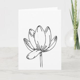 Minimalist Lotus Flower Sympathy Card