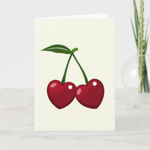 Minimalist Love Cherries Card