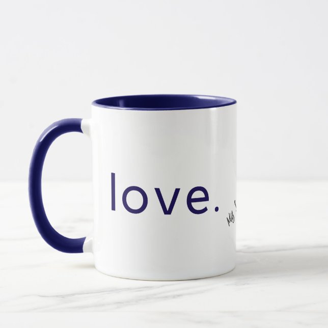 Minimalist Love Design - Valentine's Day Gift Mug (Left)