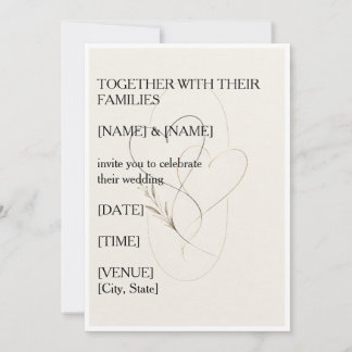 Minimalist Love Elegant Wedding Invitation