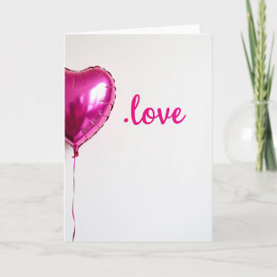 Minimalist Love Heart Balloon Card