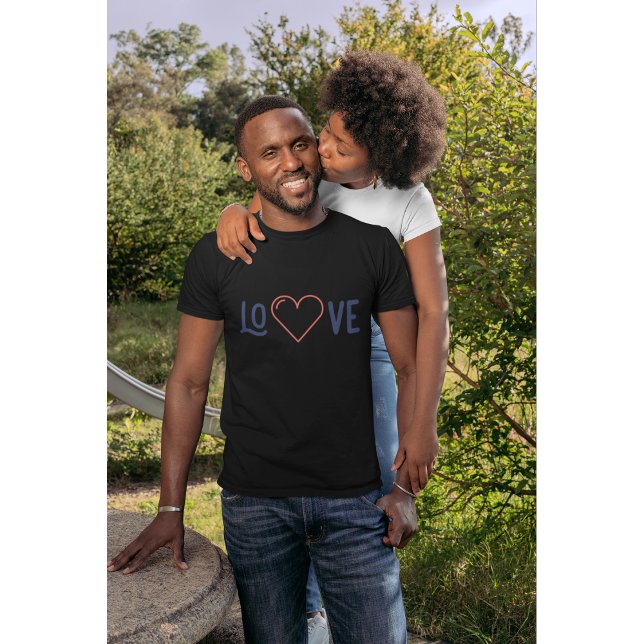 Minimalist LOVE Heart Typography  Valentine's Day T-Shirt (Creator Uploaded)
