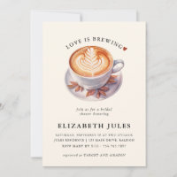 Minimalist Love Is Brewing Coffee Bridal Shower