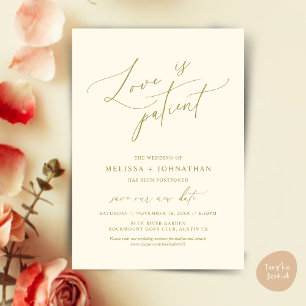 Minimalist, Love is patient, Change the date card