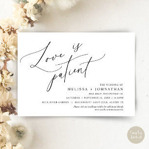 Minimalist, Love is patient, Change the date card