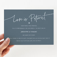 Minimalist Love Is Patient Wedding Update Slate