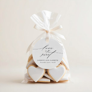 Minimalist Love is Sweet Wedding Favour Tag