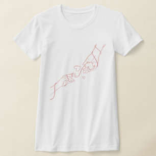 Minimalist Love Line Art T-Shirt
