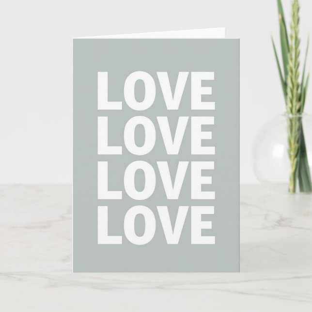 Minimalist Love Message Card (Front)