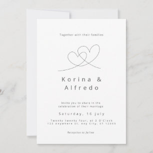 Minimalist Love Story Wedding Invitations
