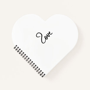 Minimalist "love" Word Typography Design Notebook