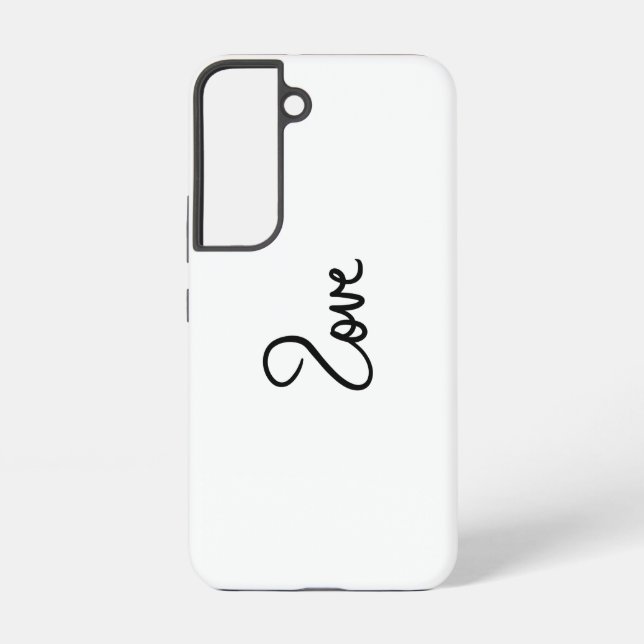 Minimalist "love" Word Typography Design Samsung Galaxy S22 Case (Back)