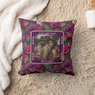Minimalist Lovebird 1St Anniversary Throw Pillow 