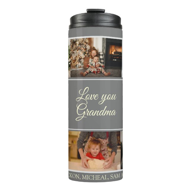 Minimalist Loveyou Grandma Photo Thermal Tumbler (Front)