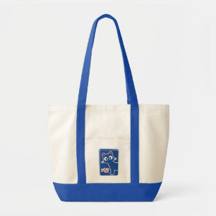 Minimalist Lucky Cat Illustration Cute Japanese Ae Tote Bag